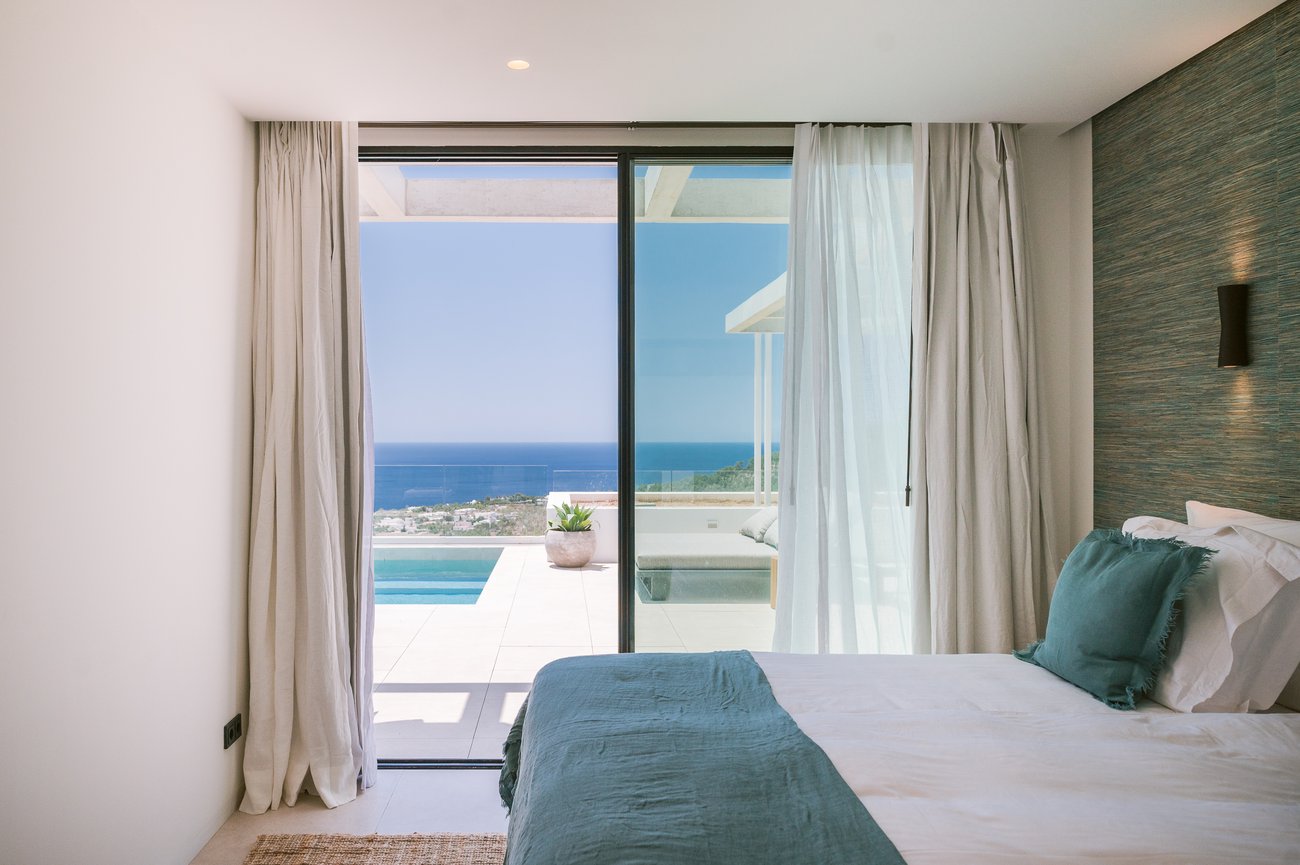 ibiza slaapkamer 2 gordijnen enkele plooi
